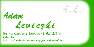 adam leviczki business card